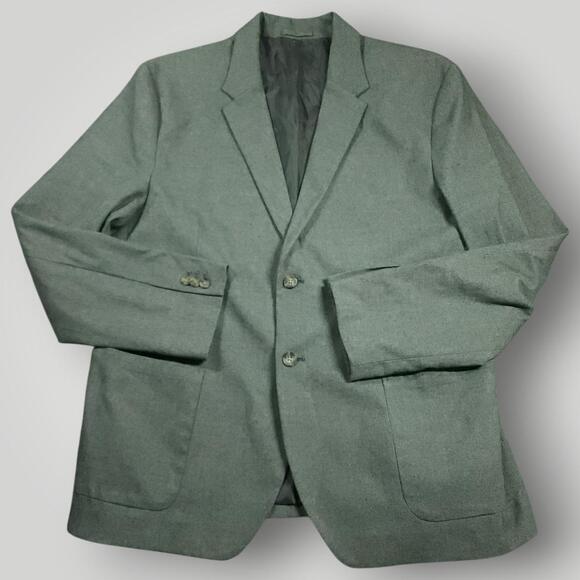 Old Navy Blazer Sport Coat Mens 46R Modern Slim Fit Patch Pocket Surgeons Cuff - Picture 1 of 10